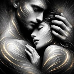 Diamantové malování Norimpex 40x30 cm Milenci v objetí