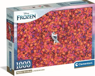 Puzzle Clementoni 1000 dílků Impossible: Ledové království - Olaf v listí