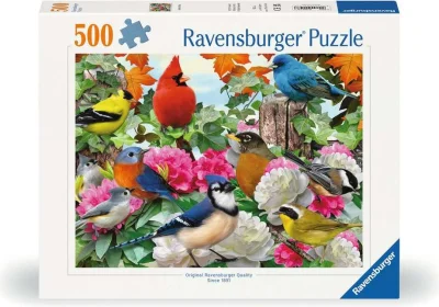 Puzzle Ravensburger 500 dílků Ptáci na zahradě