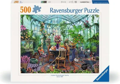Puzzle Ravensburger 500 dílků Ráno ve skleníku