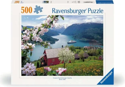 Puzzle Ravensburger 500 dílků Skandinávská krajina