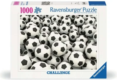Puzzle Ravensburger 1000 dílků Challenge: Fotbalové míče