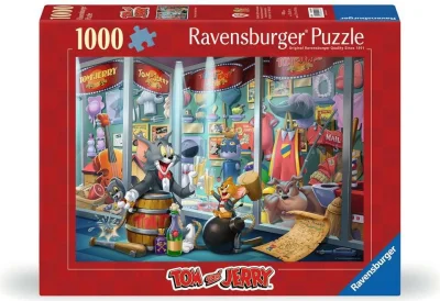 Puzzle Ravensburger 1000 dielikov Sieň slávy Toma a Jerryho