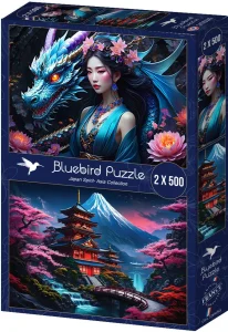 Puzzle BLUEBIRD 2x500 dielikov Ázia: Duch Japonska 2v1