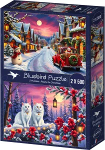 Puzzle BLUEBIRD 2x500 dílků Připraveni na Vánoce 2v1