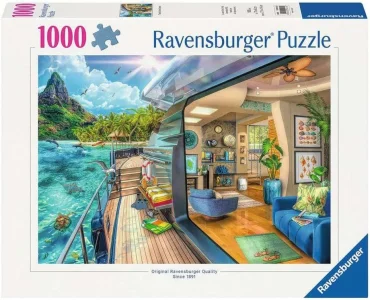 Puzzle Ravensburger 1000 dílků Plavba na tropický ostrov