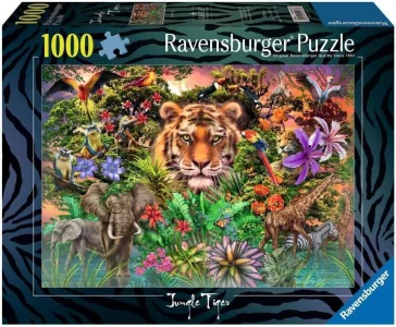 Puzzle Ravensburger 1000 dílků Tygr z džungle