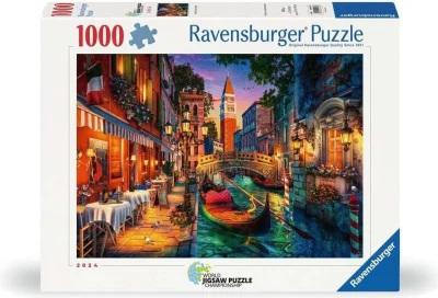 Puzzle Ravensburger 1000 dílků Plavba po benátských kanálech