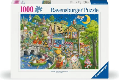 Puzzle Ravensburger 1000 dílků Pohádkové městečko Matky Husy
