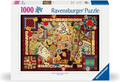 Puzzle Ravensburger 1000 dílků Retro stolní hry