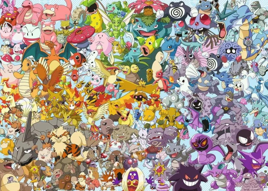 Puzzle Ravensburger 1000 dielikov Challenge: Pokémon