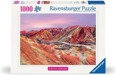Puzzle Ravensburger 1000 dielikov Nádherné hory: Dúhové hory, Čína