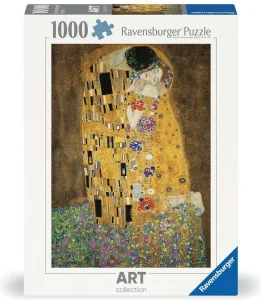 Puzzle Ravensburger 1000 dílků Art Collection: G.Klimt - Polibek