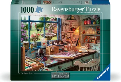 Puzzle Ravensburger 1000 dílků My Haven č. 1 - Tvořivá dílna