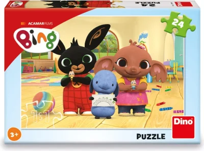 Puzzle pro děti Dino 24 dílků Bing maluje