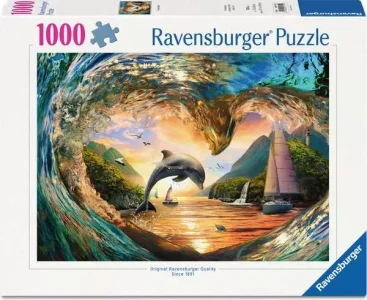 Puzzle Ravensburger 1000 dílků Srdce z mořských vln