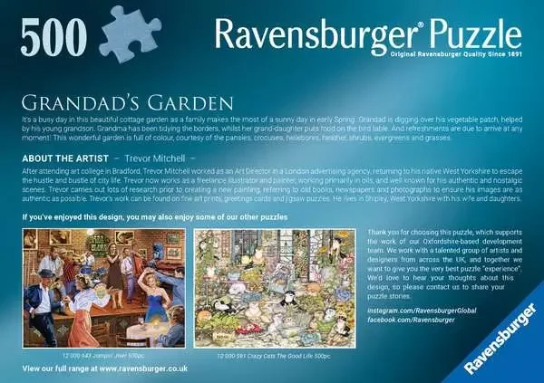 Puzzle Ravensburger 500 dielikov Dedkova záhrada