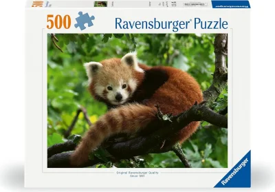 Puzzle Ravensburger 500 dílků Panda červená