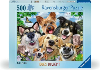 Puzzle Ravensburger 500 dielikov Psie selfie