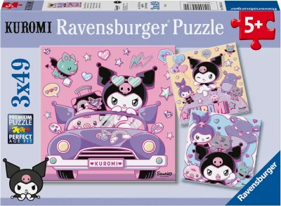 Puzzle pro děti Ravensburger 3x49 dílků Kuromi na turné 3v1