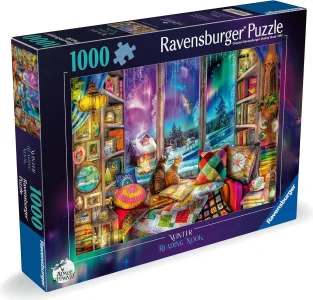 Puzzle Ravensburger 1000 dílků Čtecí koutek v zimě