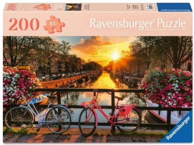 Puzzle Ravensburger 200 dílků XL Západ slunce v Amsterdamu