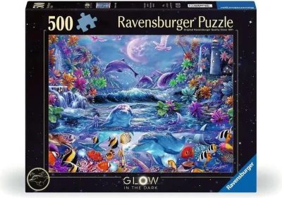 Svietiace puzzle Ravensburger 500 dielikov Podmorský svet