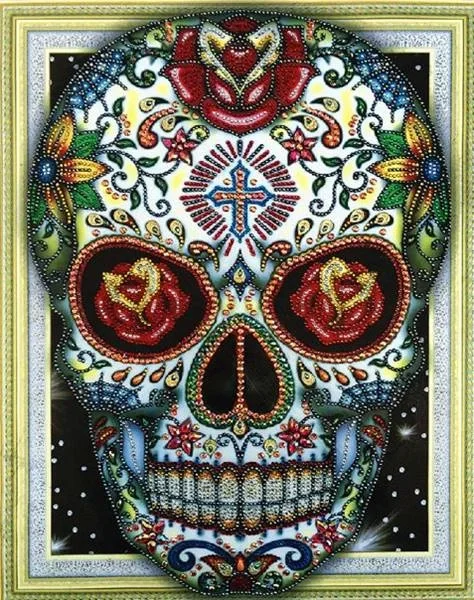 Diamantové maľovanie Norimpex 40x30 cm Lebka 7D