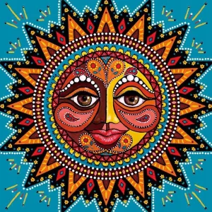 Diamantové malování Norimpex 30x30 cm Slunce 7D