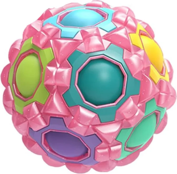  Norimpex  Hlavolam Massage Rainbow Ball fluorescenčný ružový