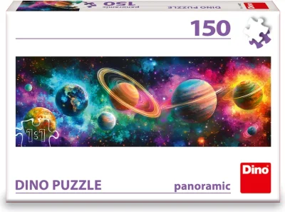 Panoramatické puzzle Dino 150 dielikov Farebné planéty