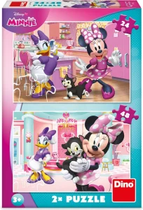 Puzzle pre deti Dino 24+48 dielikov Minnie a Figaro 2v1