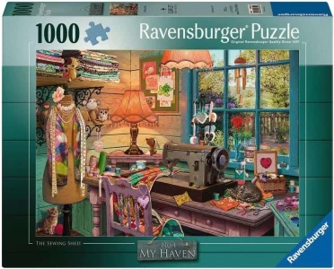 Puzzle Ravensburger 1000 dílků My Haven č. 4 - Šicí koutek