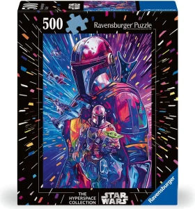 Puzzle Ravensburger 500 väčších dielikov Hyperspace: Star Wars - Mandalorian