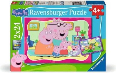 Puzzle pre deti Ravensburger 2x24 dielikov Prasiatko Peppa