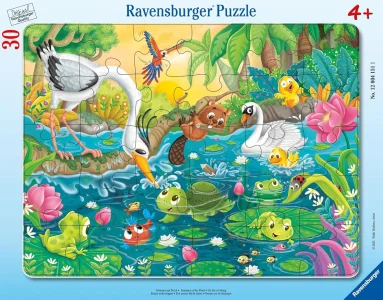Doskové puzzle Ravensburger 30 dielikov Leto pri rybníku