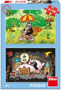 Puzzle pro děti Dino 2x48 dílků Krtkův den 2v1