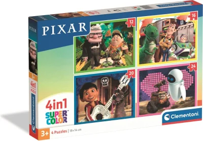 Puzzle pro děti Clementoni sada 4v1 Pohádky Pixar 12,16,20,24 dílků