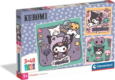 Puzzle pre deti Clementoni 3x48 dielikov Kuromi 3v1