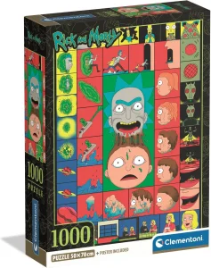 Puzzle Clementoni 1000 dielikov Rick a Morty: Totálny úlet