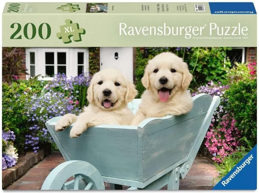 Puzzle Ravensburger 200 dielikov XL Zlatí retrívri