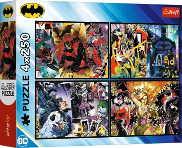 Puzzle Trefl 4x250 dielikov Batman 4v1