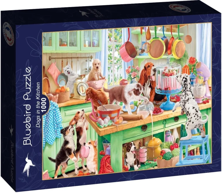 Puzzle BLUEBIRD 1000 dielikov Psy v kuchyni