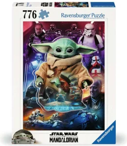 Puzzle Ravensburger 776 väčších dielikov Star Wars Mandalorian: Groguova cesta 2v1