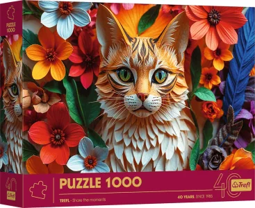 Puzzle Trefl 1000 dílků Kočka (40. výročí Trefl)