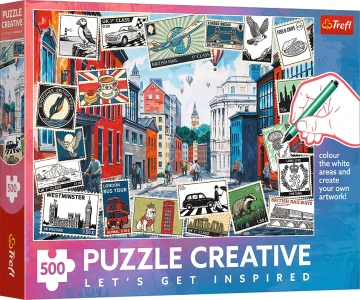 Puzzle Creative Trefl 500 dílků Pozdravy z Londýna