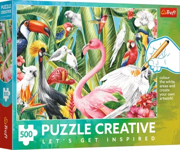 Puzzle Creative Trefl 500 dílků Rajští ptáci
