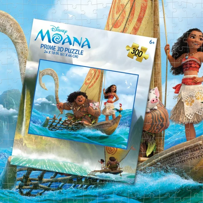 Puzzle s 3D efektom Prime3D 300 dielikov Vaiana: Plavba