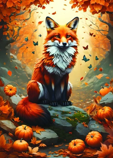 Puzzle Alipson 500 dielikov Líška a motýle