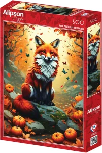 Puzzle Alipson 500 dielikov Líška a motýle